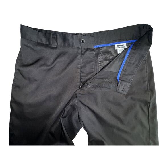 Slazenger Mens Flat Front 10" Inseam Polyester Stretch Black Golf Shorts Size 34 - Picture 2 of 7